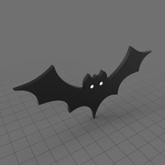Stylized bat flying