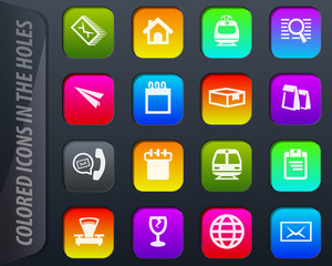 Post service icons set