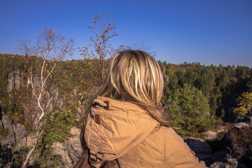 Saxony Bastei Mountains national park nature panorama