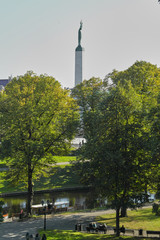 Garden with pond in Riga