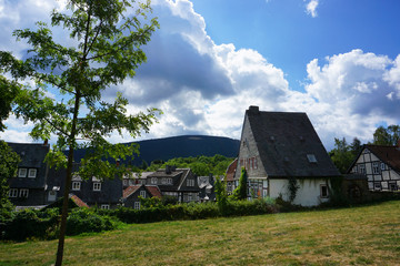 Blick auf den Rammelsberg in Goslar