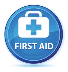 First aid midnight blue prime round button