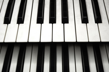 Zweireihige Orgel-Klaviatur
