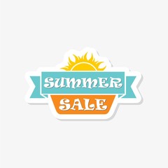 Summer sale sticker, sign, logo, icon 