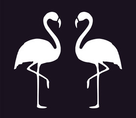 Flamingo Shape. Isolated. Vector.