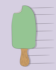 ice cream picture on bright background,