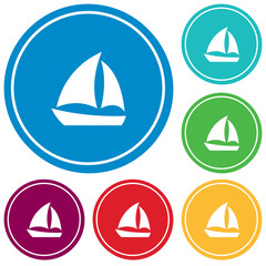 Sailboat icon simple