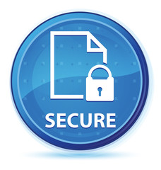 Secure (document page padlock icon) midnight blue prime round button