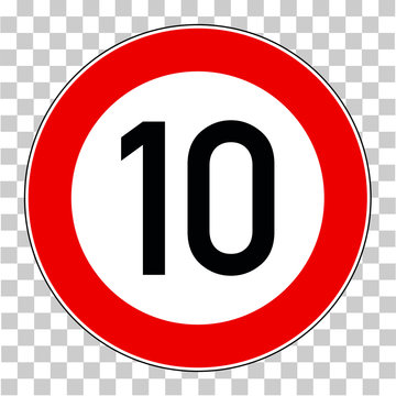 Verkehrsschild 10 Km/h