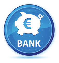 Bank (piggy box euro sign) midnight blue prime round button