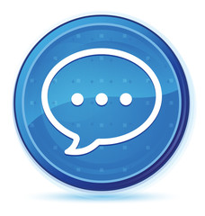 Talk bubble icon midnight blue prime round button