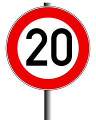 Schild 20 Km/h