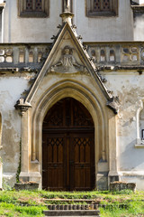 Saint Maximilian Chapel on cemetery in Saint John under the Cliff, Svaty Jan pod Skalou, Czech Republic, sunny summer day