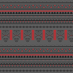 Tribal seamless pattern - Berber black signs ,vector illustration