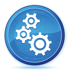 Gears icon midnight blue prime round button