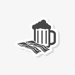 Beer and bacon sticker