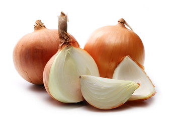 onions slice isolated on white background