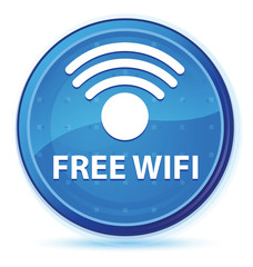 Free wifi midnight blue prime round button