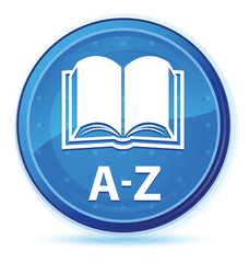 A-Z (book icon) midnight blue prime round button