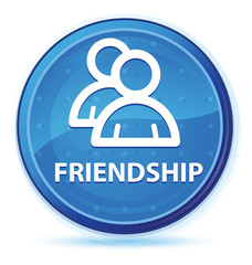 Friendship (group icon) midnight blue prime round button
