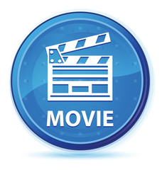 Movie (cinema clip icon) midnight blue prime round button