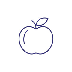 Apple line icon. Fruit, healthy, ripe. Snack concept. Vector illustration can be used for topics like eco, diet, organic food
