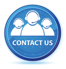 Contact us (customer care team icon) midnight blue prime round button