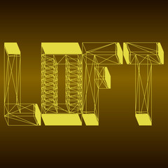 vector text style in loft design © portorg