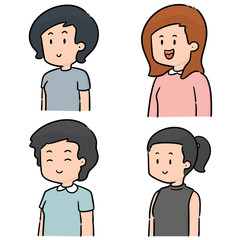 vector set of women