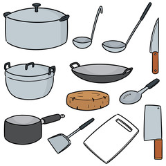 vector set of kitchen tool