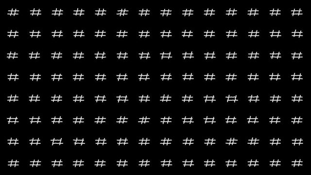Animated Hashtag element Motion Background useful for wedding, motion graphics, typography, birthday invitation etc. Floating Hashtag Shapes.