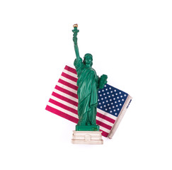 Statue of Liberty, white isolated background