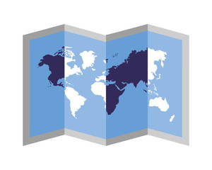 folded map world navigation location