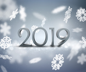2019 abstract New Year holiday background. Vector eps10