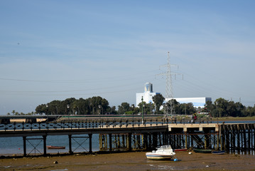 estuary with loading dock