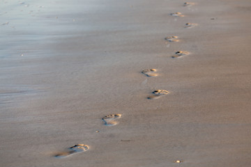 Fussspuren am Strand