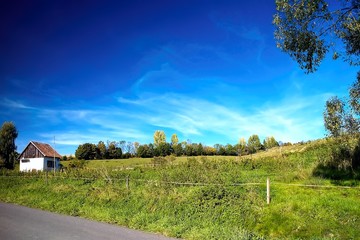 Autumn landscape on Liptov. Attractive destination for relaxation Haj-Nicovo near Liptovsky Mikulas.