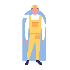 builder worker character professional labor