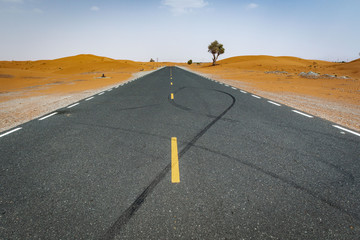 Road to nowhere in United Arab Emirates