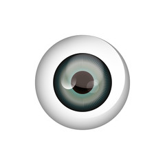 eyeball vision on white background