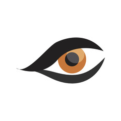 human eye isometric on white background