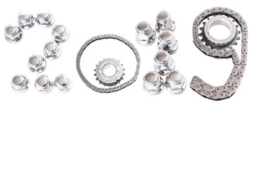 The concept of the new year, two thousand nineteen.