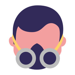 Fototapeta premium face character exterminator man mask