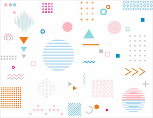 Hipster abstract color pattern. Geometric forms, line, shapes background.
