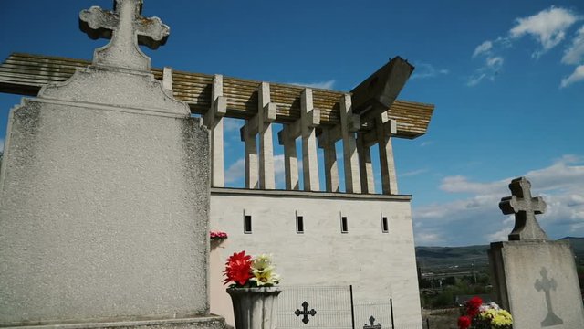 The "Calvarul Aiudului" Memorial is a modern monument 
in remembrance of the suffering and deaths during the Communist regime of Romania.
