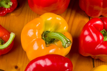 colorful mix of the freshest red and yellow paprika, bell pepper