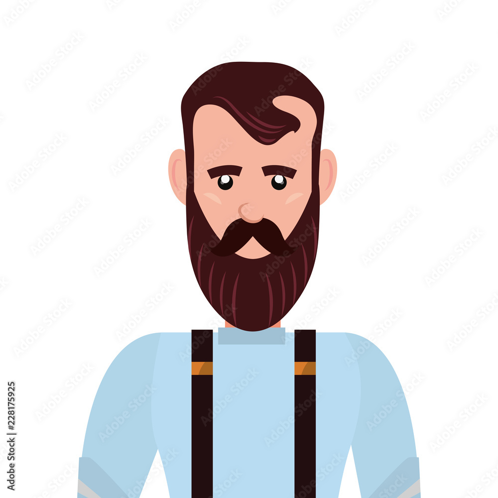 Canvas Prints hipster man portrait character