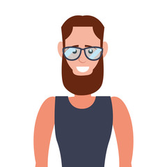 hipster man portrait character