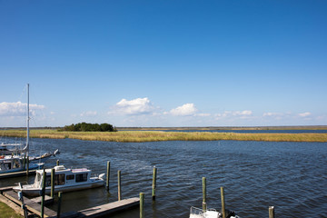 Obraz premium Apalachicola is a charming fishing town in Florida, USA