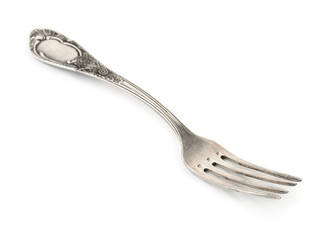 Old silver fork